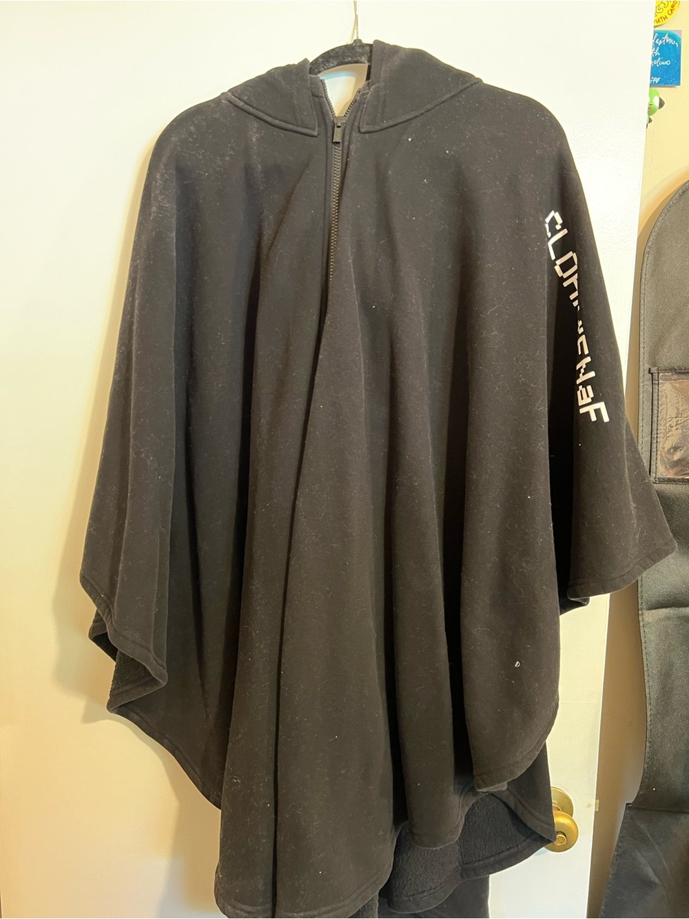 CLOAK X FNAF Cloak - Black Hooded Zip-Front Poncho Jacket